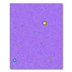 Purple Swirls with Yellow Stars Rug