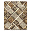 Geometric Damask Earth Tone Quilt Rug