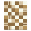 Neutral Brown And Beige Geometric Grid Rug