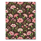 Pink Carnation Garden Floral Whimsical Rug