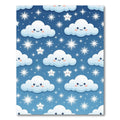 Cute Smiling Cloud and Starry Sky Rug