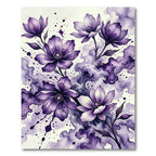 Ethereal Purple Watercolor Floral Cloud Rug
