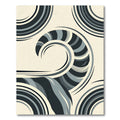 Modern Monochrome Abstract Swirl Art Rug