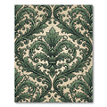 Emerald Green Damask Acanthus Scroll Rug