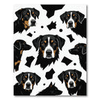 Black and Tan Dog Collage Rug