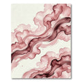 Burgundy Watercolor Abstract Flowing Clouds Rug