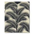 Monochrome Palm Frond Tropical Rug