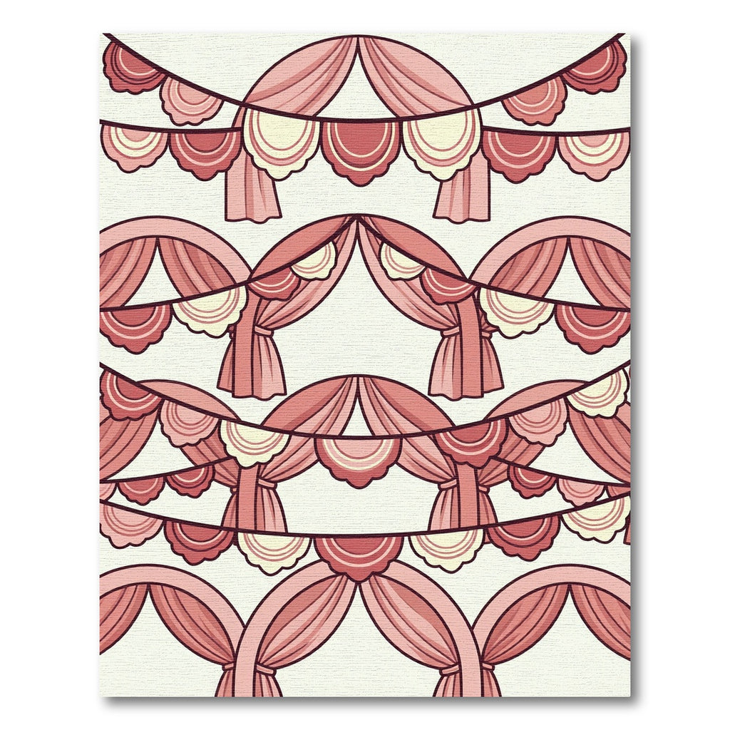 Soft Rose Draped Swag Curtain Backdrop Rug