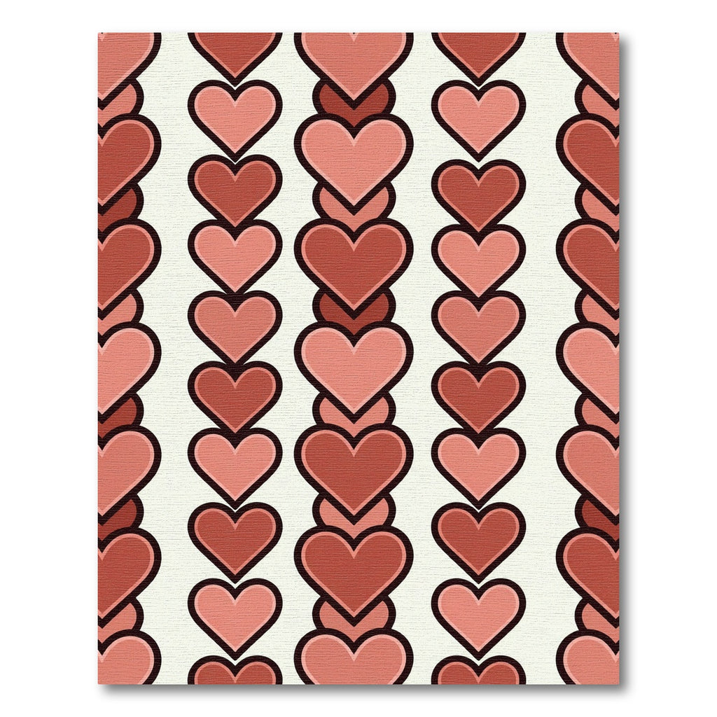 Terracotta Heart Columns Repeat Rug