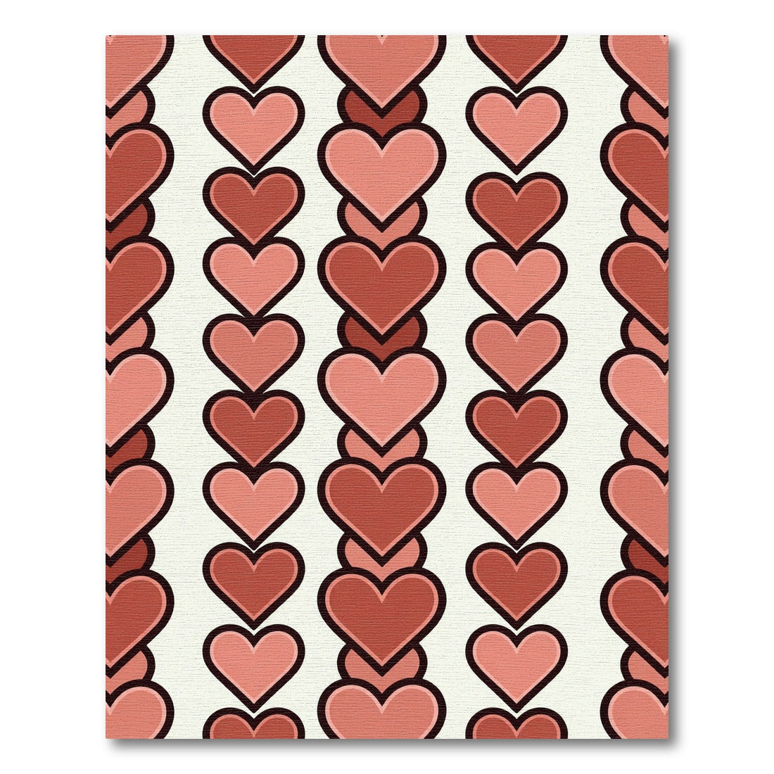 Terracotta Heart Columns Repeat Rug