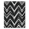 Monochromatic Geometric Jagged Chevron Rug