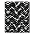 Monochromatic Geometric Jagged Chevron Rug