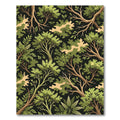 Lush Woodland Forest Green Camo Foliage Rug