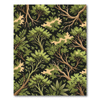 Lush Woodland Forest Green Camo Foliage Rug