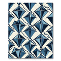 Geometric Navy Kite Diamond Rug