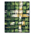 Woven Fern Leaf Stripe Rug