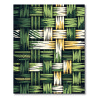 Woven Fern Leaf Stripe Rug
