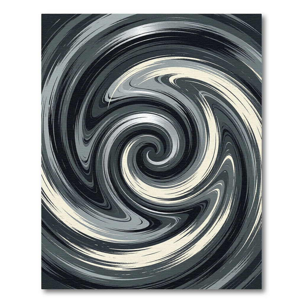 Monochromatic Abstract Swirl Rug