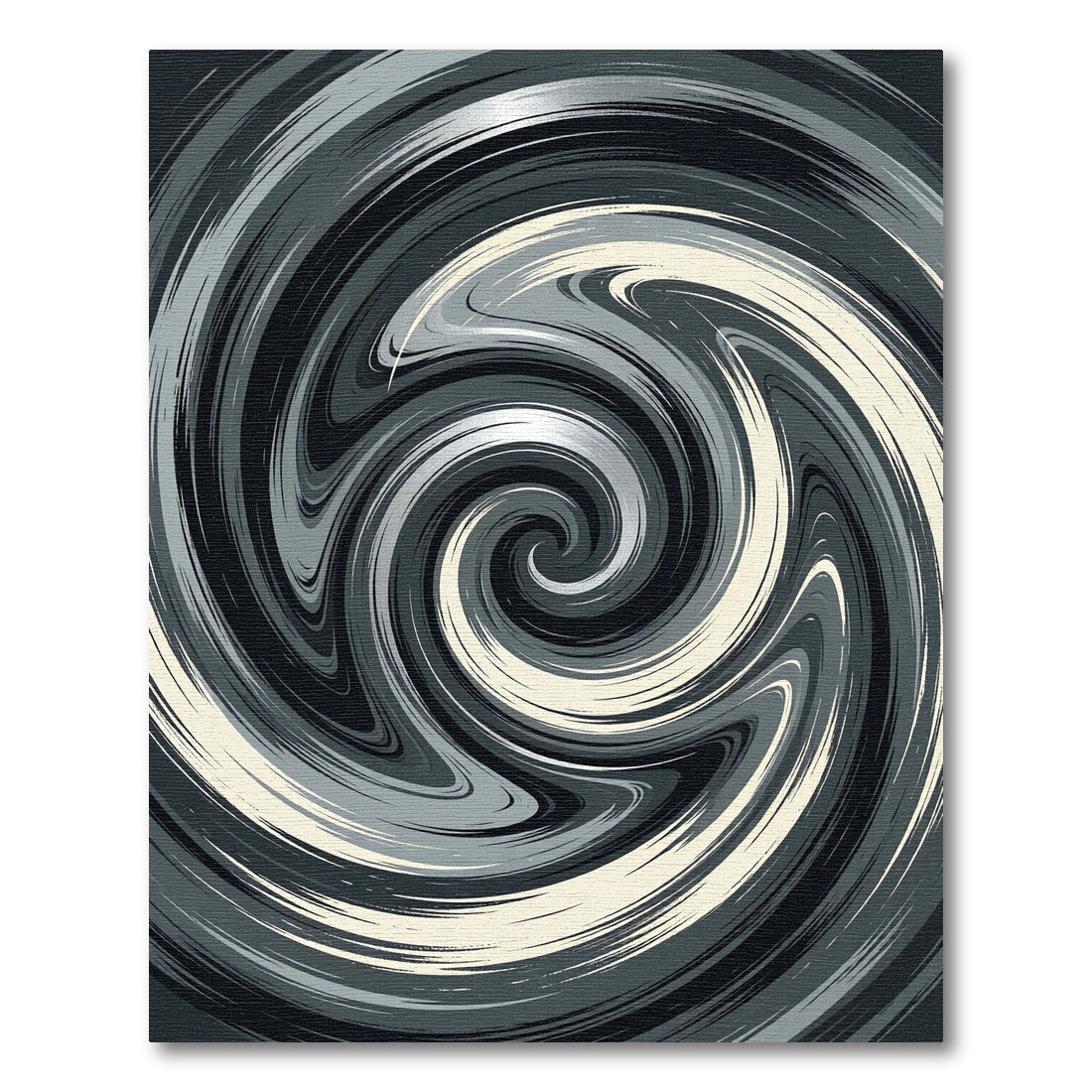 Monochromatic Abstract Swirl Rug