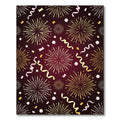 Crimson Festive Fireworks Celebration Rug