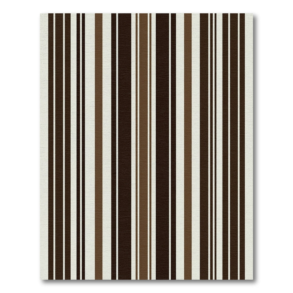 Rich Chocolate Cream Vertical Stripes Rug