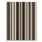 Rich Chocolate Cream Vertical Stripes Rug