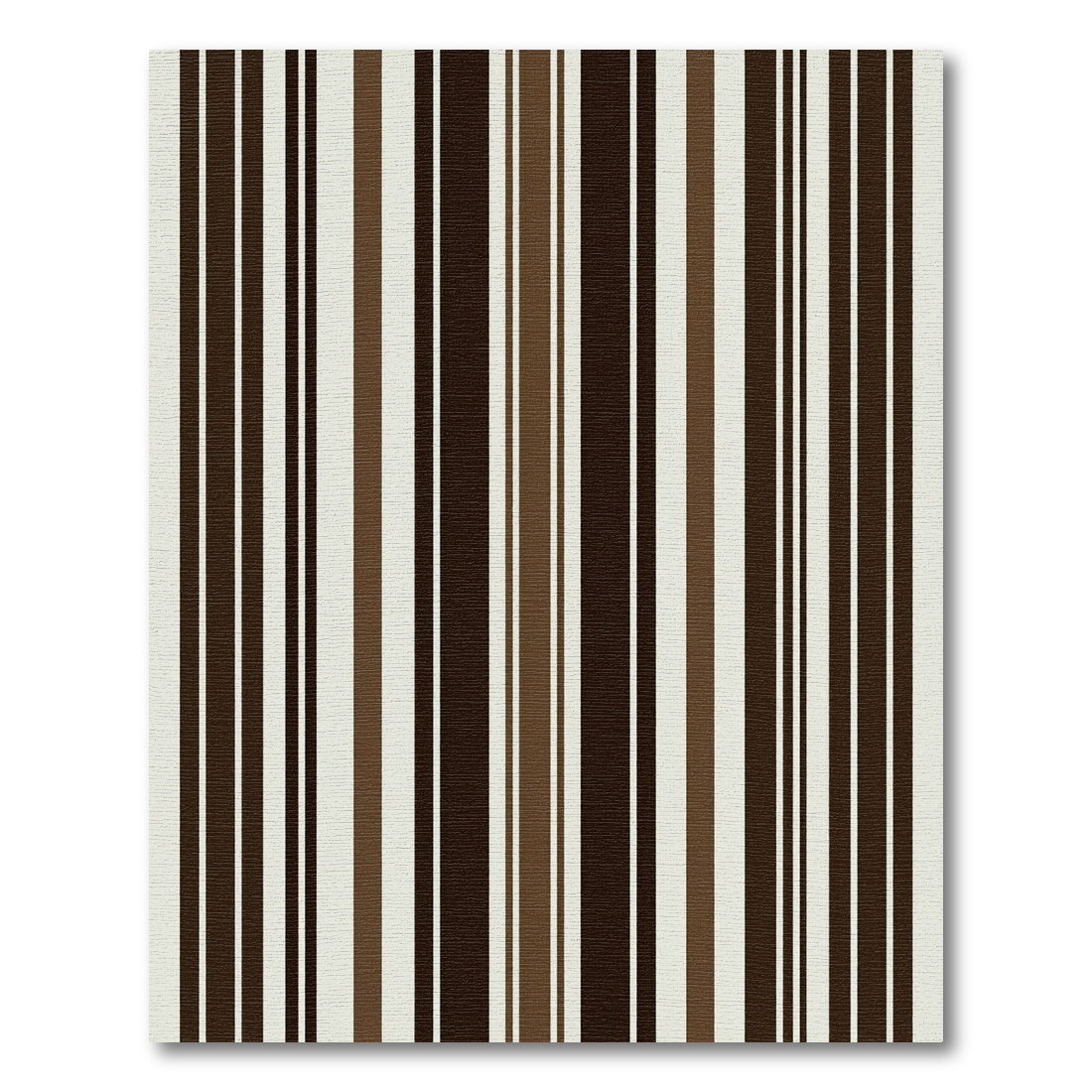 Rich Chocolate Cream Vertical Stripes Rug