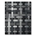 Interlocking Gray Stripe Weave Rug
