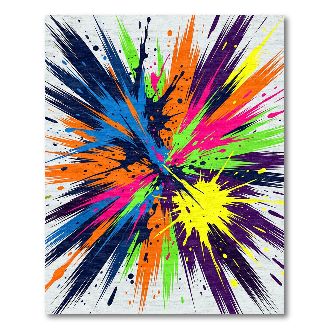 Vibrant Multi-Color Abstract Paint Splash Rug