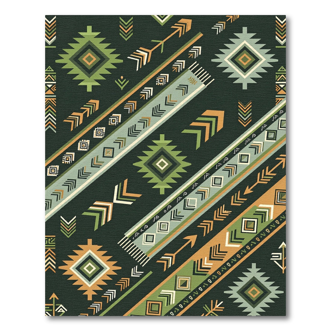 Rustic Arrows Diamond Medallion Design Rug