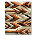 Geometric Orange Chevron Array Rug