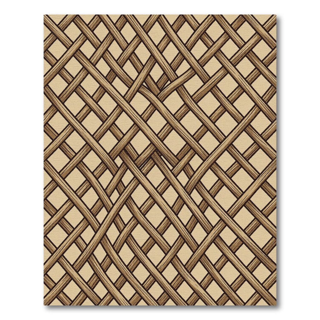 Natural Woven Cane Lattice Texture Rug