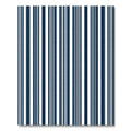 Classic Navy White Vertical Stripes Rug