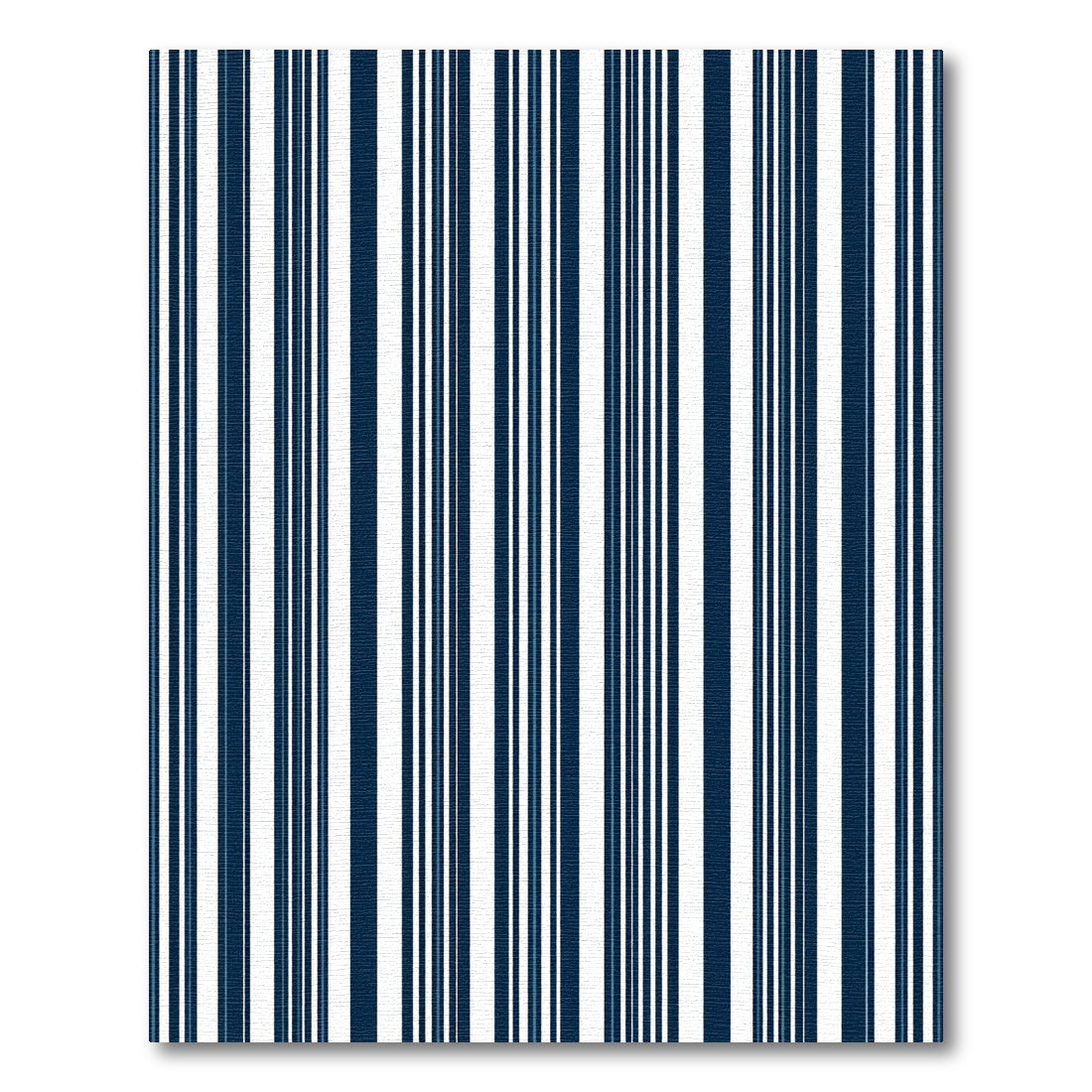 Classic Navy White Vertical Stripes Rug