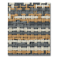 Woven Earthy Neutral Grid Texture Rug