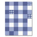 Classic Blue Gingham Checkered Squares Rug