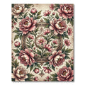 Blush Peony Floral Ornate Medallion Rug