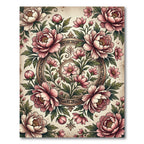 Blush Peony Floral Ornate Medallion Rug