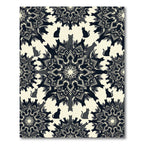 Mysterious Black Cat Mandala Medallion Surface Rug