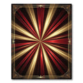 Art Deco Sunburst Red Gold Frame Rug