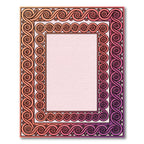 Gradient Swirl Border Abstract Rug