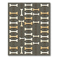 Beige Bone Chain Geometric Modern Rug