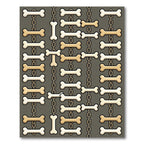 Beige Bone Chain Geometric Modern Rug