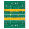 Green and Gold Grid Sports Field Rug