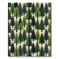 Geometric Forest Evergreen Conifer Rug