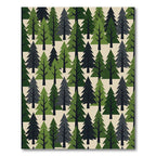 Geometric Forest Evergreen Conifer Rug