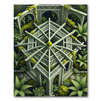 Mossy Trellis Garden Pavillion Perspective Rug
