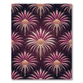 Radiant Pink Gold Art Deco Fan Rug