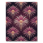 Radiant Pink Gold Art Deco Fan Rug
