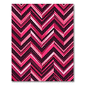 Vibrant Pink Chevron Layered Geometric Rug